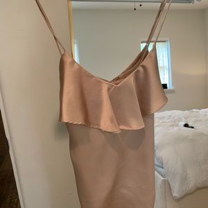 Anthropologie tan/camel silk top
